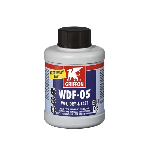Griffon WDF – 0,25 PVC-Kleber, 250 ml, mit Pinsel für Flexschläuche