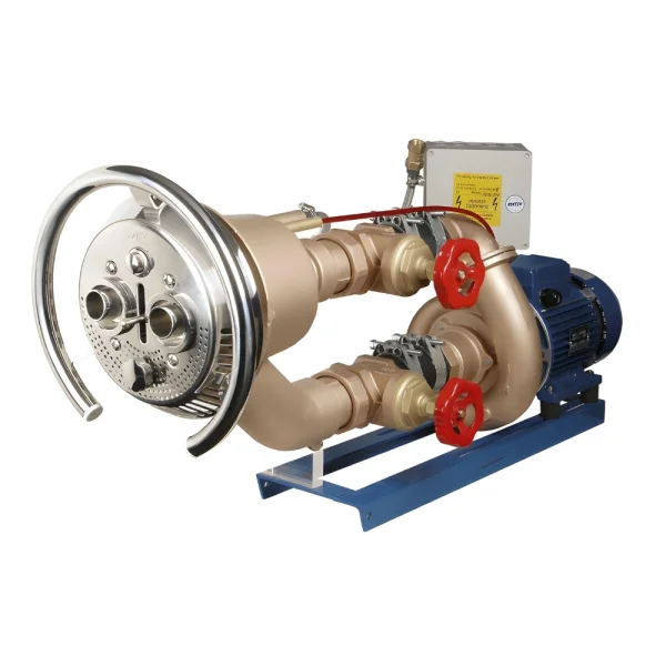 Assembly Part Taifun Duo 63 m3/h, Bronze Pump 2.6 kW, Control Box, Pipes, Front Panel V4A