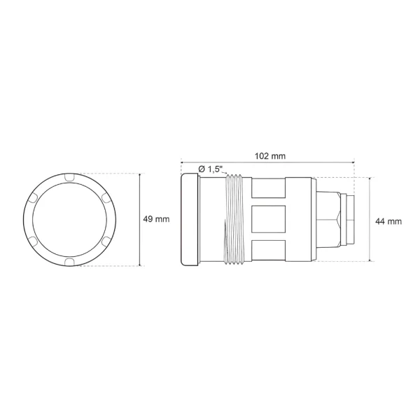 Svijetlo SeaMAID MINI-Tube - 9 LED RGB, ugradnja u vakumske armature