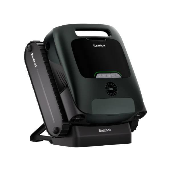 Beatbot AquaSense 2 Pro robotic pool cleaner placed on a stand