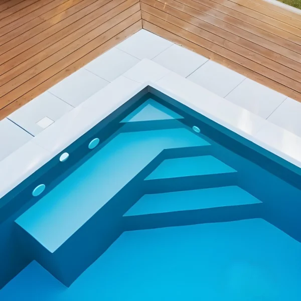 Easypool Plus Pool – Ecktreppe mit Sitzbank