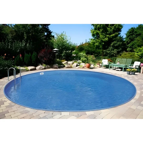 Round prefabricated pool, 1.50 m deep